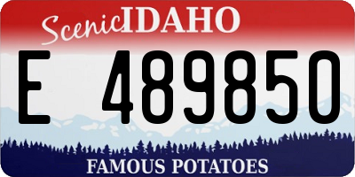 ID license plate E489850