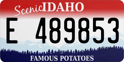 ID license plate E489853