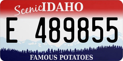 ID license plate E489855