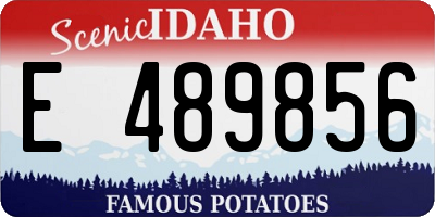 ID license plate E489856