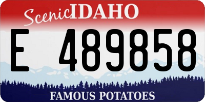 ID license plate E489858