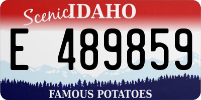 ID license plate E489859