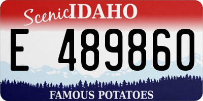 ID license plate E489860