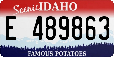 ID license plate E489863