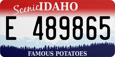 ID license plate E489865