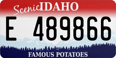 ID license plate E489866