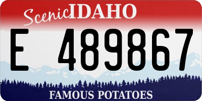 ID license plate E489867