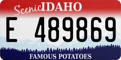 ID license plate E489869