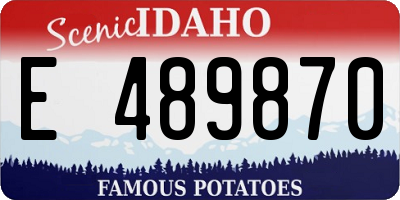 ID license plate E489870
