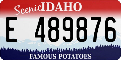 ID license plate E489876