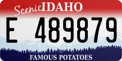 ID license plate E489879