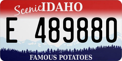 ID license plate E489880