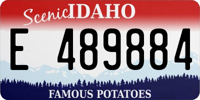 ID license plate E489884