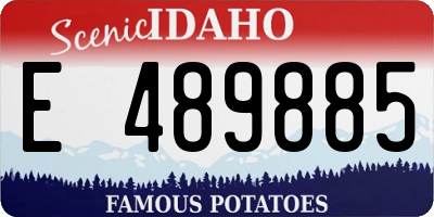 ID license plate E489885