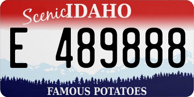 ID license plate E489888