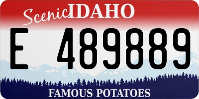 ID license plate E489889