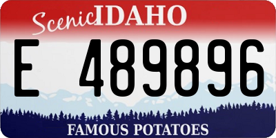 ID license plate E489896
