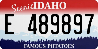 ID license plate E489897