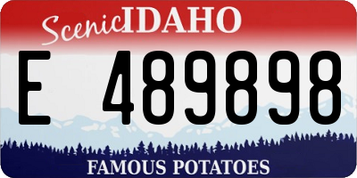 ID license plate E489898