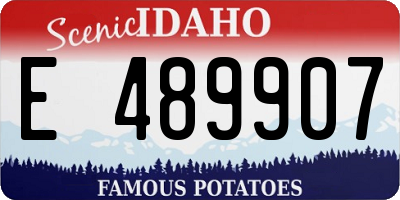 ID license plate E489907