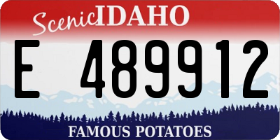 ID license plate E489912