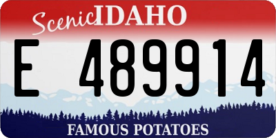 ID license plate E489914