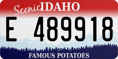 ID license plate E489918