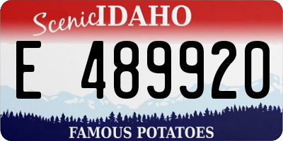 ID license plate E489920