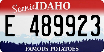 ID license plate E489923