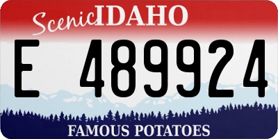 ID license plate E489924
