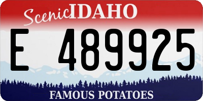 ID license plate E489925