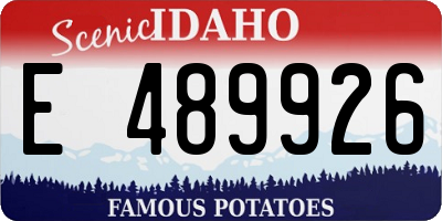 ID license plate E489926
