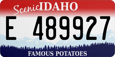 ID license plate E489927