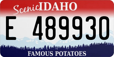 ID license plate E489930