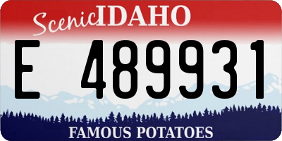 ID license plate E489931