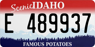 ID license plate E489937