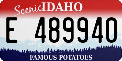 ID license plate E489940