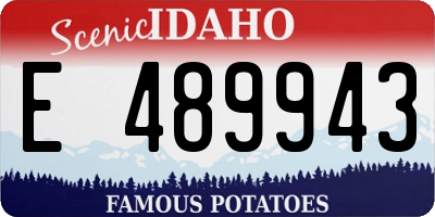 ID license plate E489943