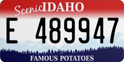 ID license plate E489947
