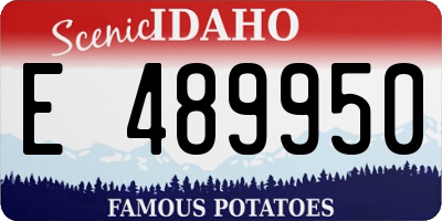 ID license plate E489950