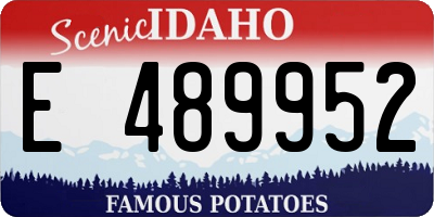 ID license plate E489952