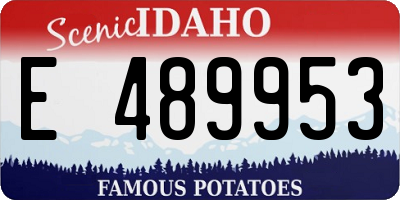 ID license plate E489953