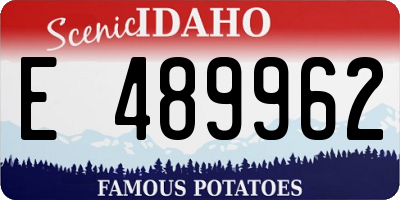 ID license plate E489962