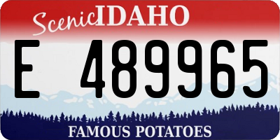 ID license plate E489965