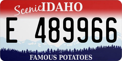 ID license plate E489966
