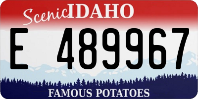 ID license plate E489967