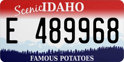 ID license plate E489968