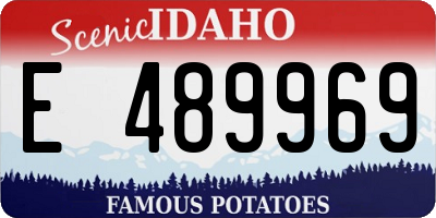 ID license plate E489969