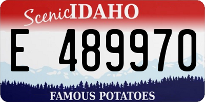 ID license plate E489970