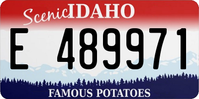 ID license plate E489971